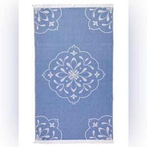 Sahra Pestamal Turkish cotton towel blue